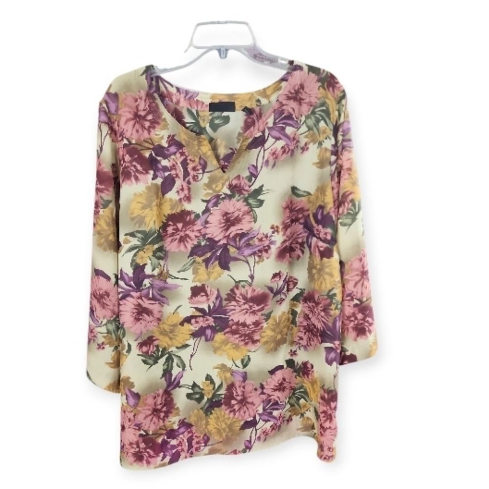 Avenue Floral V-Neck Women's Top Size 22/24